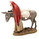 Voyageur avec âne résine peinte 12 cm gamme économique Landi s3