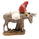 Voyageur avec âne résine peinte 12 cm gamme économique Landi s4