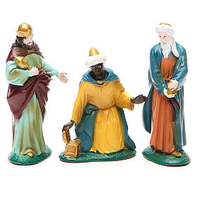 Group of 3 Wise Men in painted PVC 10cm
