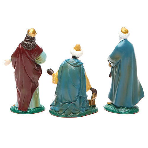 Group of 3 Wise Men in painted PVC 10cm 2