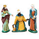 Group of 3 Wise Men in painted PVC 10cm s1