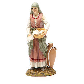 Sage-femme résine peinte pour crèche 10 cm gamme M. Landi