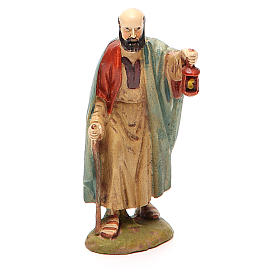 Shepherd with lantern in painted resin 10cm Landi Collection