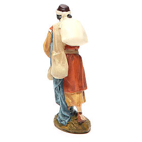Pastore viandante resina dipinta cm 10