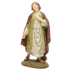 Pastor mervelhado resina pintada 10 cm Linha Landi