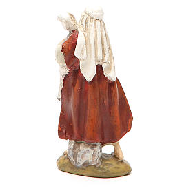 Shepherd with sheep in painted resin 10cm Landi Collection