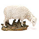Mouton tête baissée résine peinte pour crèche 10 cm gamme M. Landi s1