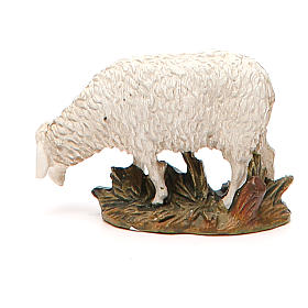 Sheep looking down in painted resin, 10cm Martino Landi Nativity