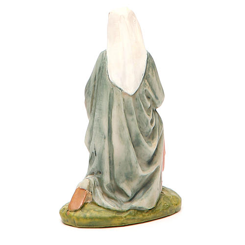 Sainte Vierge en résine peinte pour crèche 10 cm gamme M. Landi 2