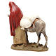 Nativity scene statue wayfarer with donkey in painted resin 10 cm low cost Landi brand s3