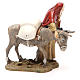 Nativity scene statue wayfarer with donkey in painted resin 10 cm low cost Landi brand s2