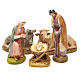 Nativity with ox and donkey in painted resin 10cm Martino Landi Collection s1