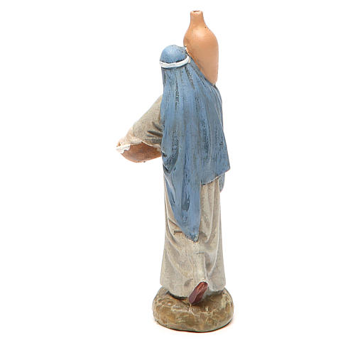 Shepherdess with jug in painted resin 10cm Martino Landi Collection 2