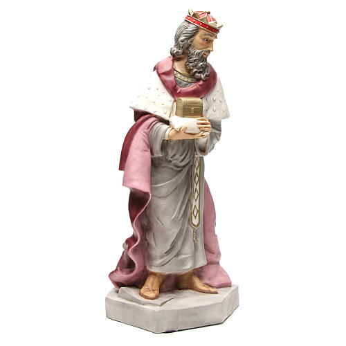 Statua Gaspare Re Magio per presepe 65 cm 4