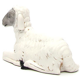 Estátua ovelha 11 cm resina para presépio com figuras de altura média 65 cm