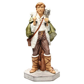 Statua pastore con pecora per presepe 65 cm