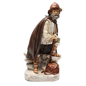 Statua pastore con bisaccia per presepe 65 cm