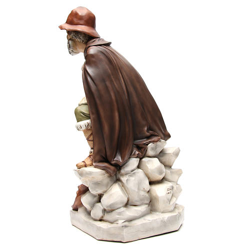 Statua pastore con bisaccia per presepe 65 cm 3