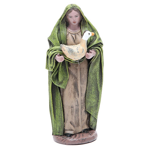 Woman with goose, figurine for nativities of 17cm 1
