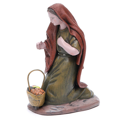 Woman offering fruit, figurine for nativities of 17cm 2