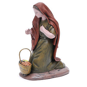 Woman offering fruit, figurine for nativities of 17cm