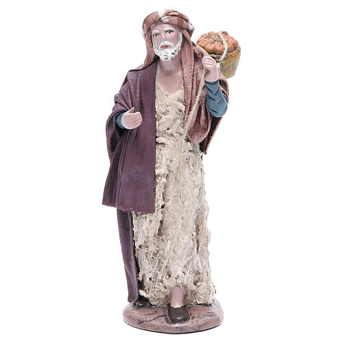 Shepherd with basket, figurine for nativities of 17cm 1