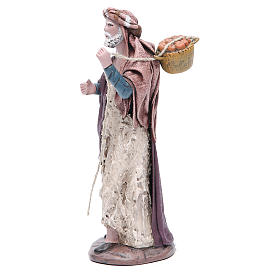 Pastore con cesta presepe terracotta 17 cm