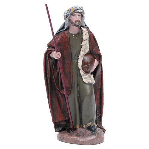 Pastore Viandante in terracotta presepe 17 cm 1