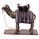 Kamel mit Last aus Terrakotta für 17 cm Krippe s1