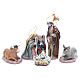 Six characters in terracotta and fabric for nativities of 17cm s1