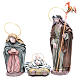 Six characters in terracotta and fabric for nativities of 17cm s2