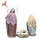 Six characters in terracotta and fabric for nativities of 17cm s3