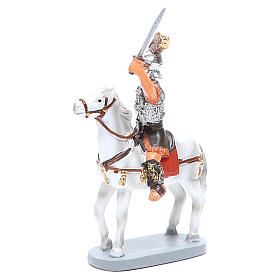 Soldato a cavallo 10 cm resina colorata
