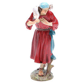 Berger avec mouton en tête 10 cm crèche Landi