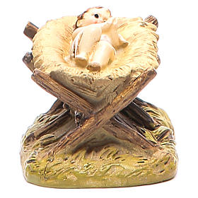 Baby Jesus with cradle figurine in resin 10cm Martino Landi Collection