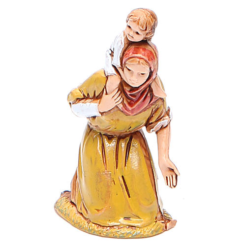 Femme en adoration avec enfant 6,5 cm Moranduzzo style historique 1
