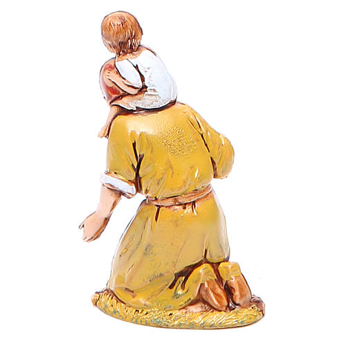 Femme en adoration avec enfant 6,5 cm Moranduzzo style historique 2