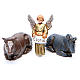 Donkey, ox and angel 3.5cm by Moranduzzo, 3 figurines s1