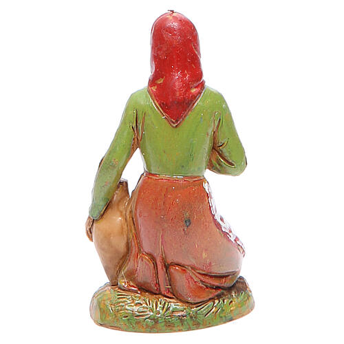 Mulher em adoração presépio Moranduzzo estilo clássico com figuras de 10 cm 2