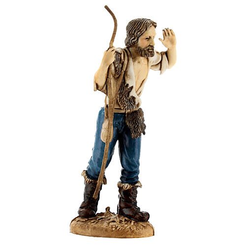 Figurine De Crèche Moranduzzo - Berger Avec Charrue, 10 Cm, échelle 1:20, Fabriqué En Italie, Peinture à La Main Par Le Sculpteur Martino Landi