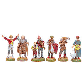 Crèche Moranduzzo: Bergers assortis crèche 6 cm Moranduzzo