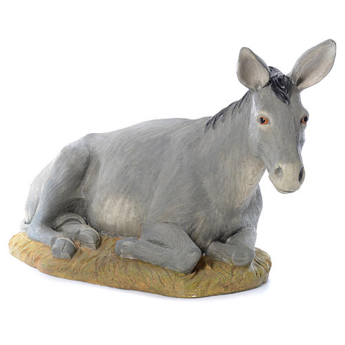 Burro 58 cm cm resina Linha Martino Landi para Presépio com figuras de altura média 120 cm 2