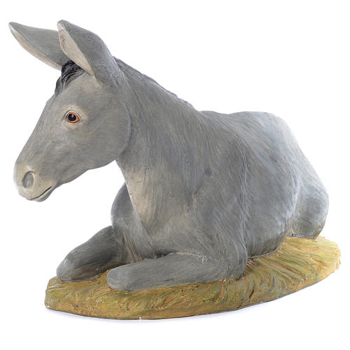 Burro 58 cm cm resina Linha Martino Landi para Presépio com figuras de altura média 120 cm 3