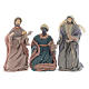Wise Men for 20cm nativities in resin and brown gauze s1
