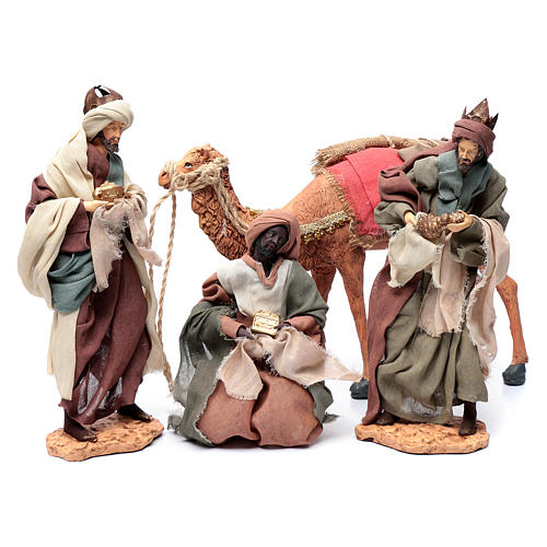 Reis Magos e camelo h 35 cm resina 6