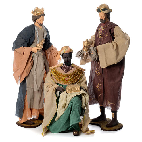 Wise Men for 120cm nativities in coloured fabric 1
