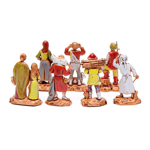 Assorted shepherds figurines, 7 pieces for nativities measuring 3.5cm 2