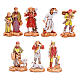 Assorted shepherds figurines, 7 pieces for nativities measuring 3.5cm s1