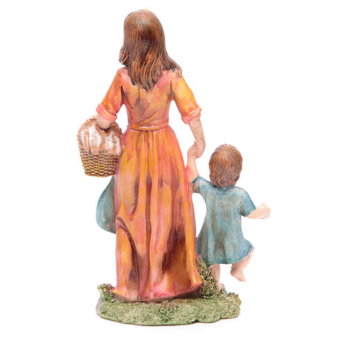 Nativity resin figurine, woman with child measuring 21cm 2