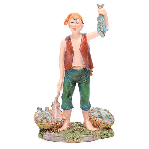Nativity resin figurine, fisherman measuring 21cm 1